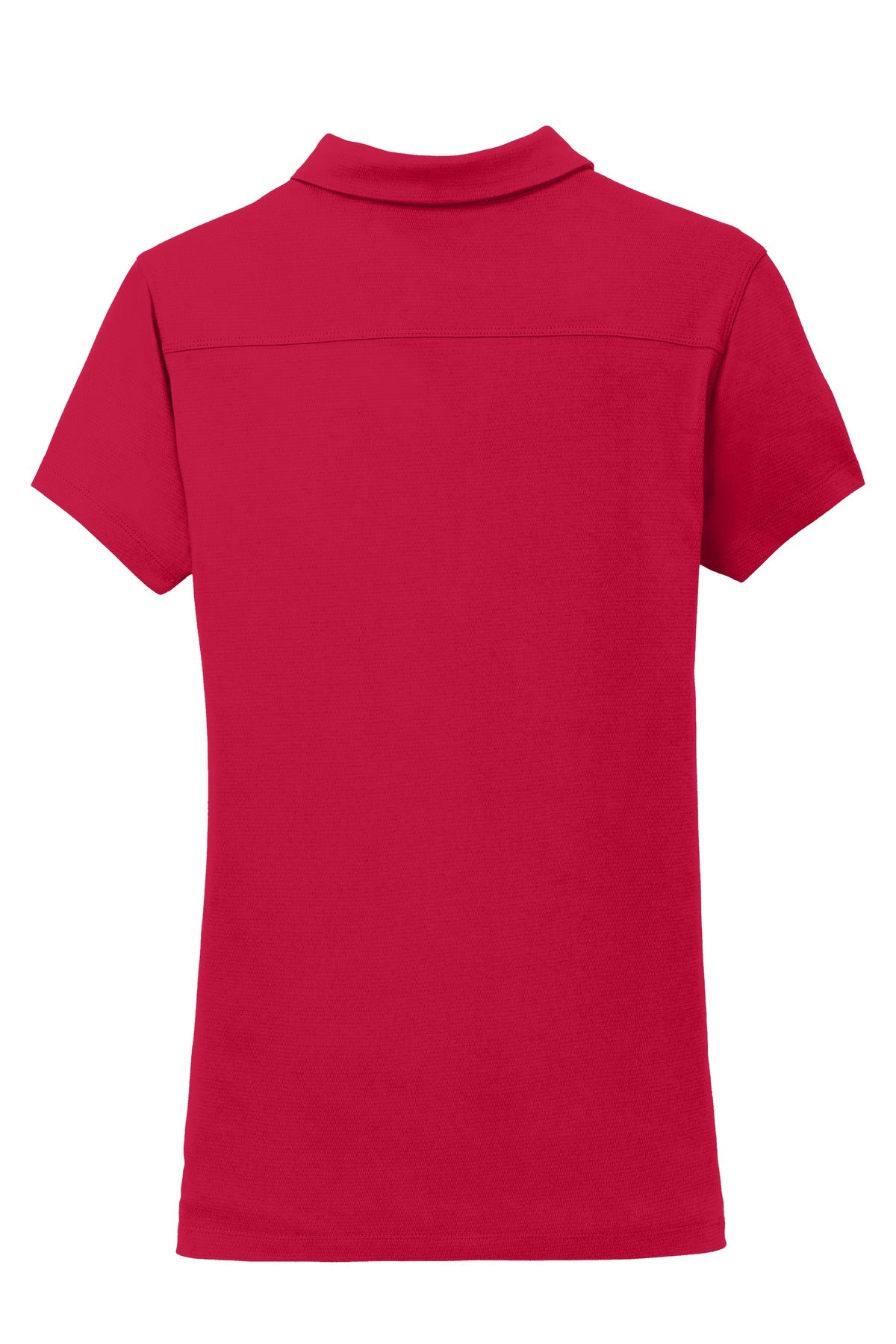 Rear View of Engine Red Port Authority Women's Rapid Dry Mesh Polo. L573 plain