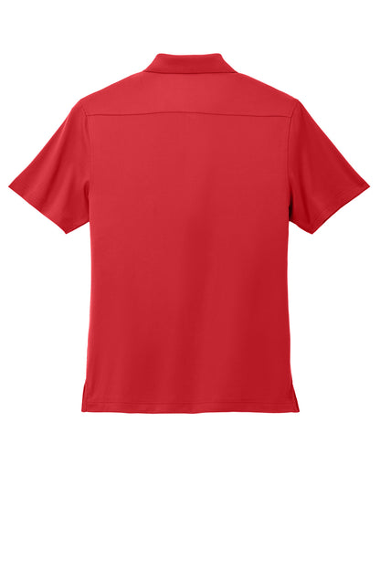 Rear View of EngineRed Port Authority City Stretch Flat Knit Polo K683 plain