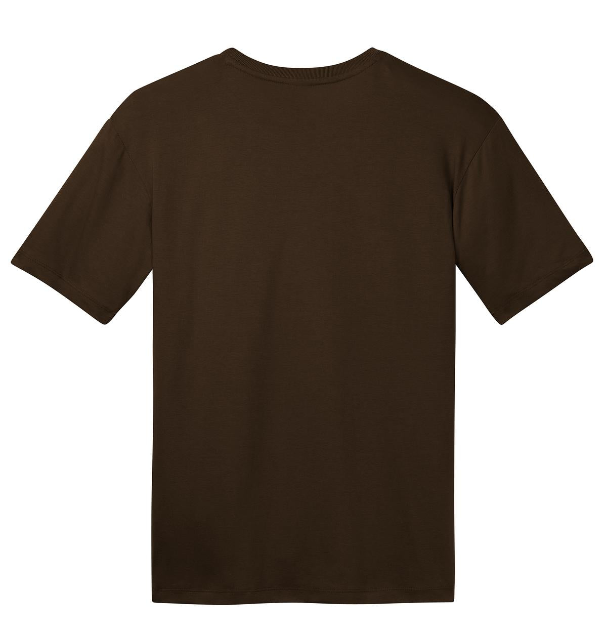 Rear View of Espresso District Perfect Weight Tee. DT104 plain