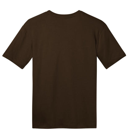 Rear View of Espresso District Perfect Weight Tee. DT104 plain