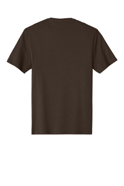 Rear View of Espresso District Perfect Weight Tee. DT104 plain