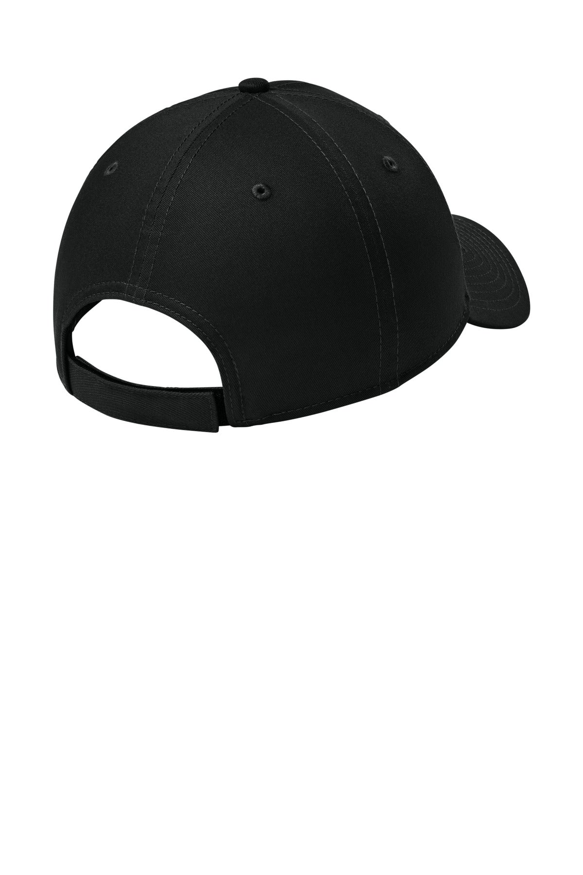 Rear View of FlagBlack New Era - Adjustable Structured Cap. NE200 plain