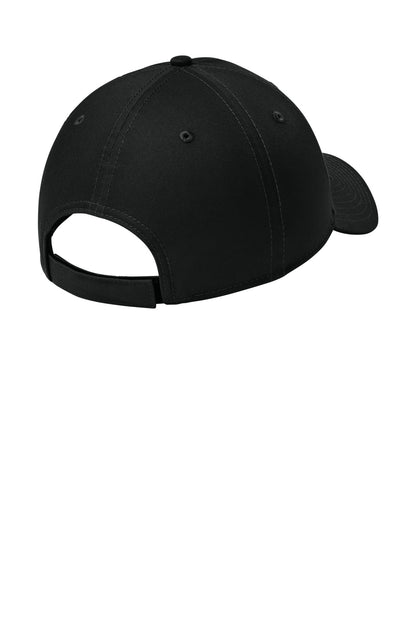 Rear View of FlagBlack New Era - Adjustable Structured Cap. NE200 plain