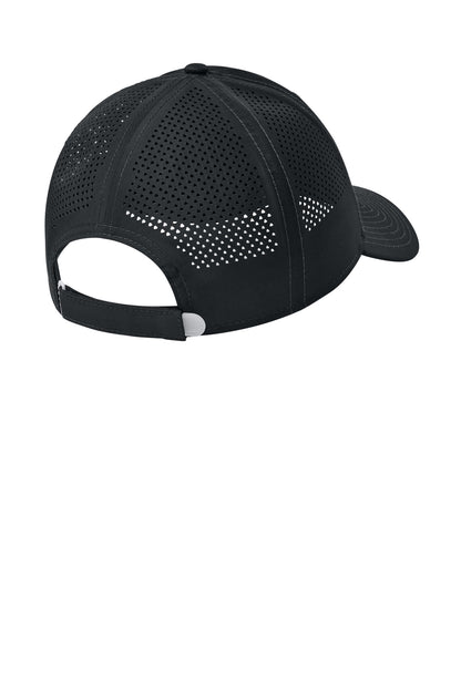 Rear View of FlagBlack New Era Perforated Performance Cap. NE406 plain
