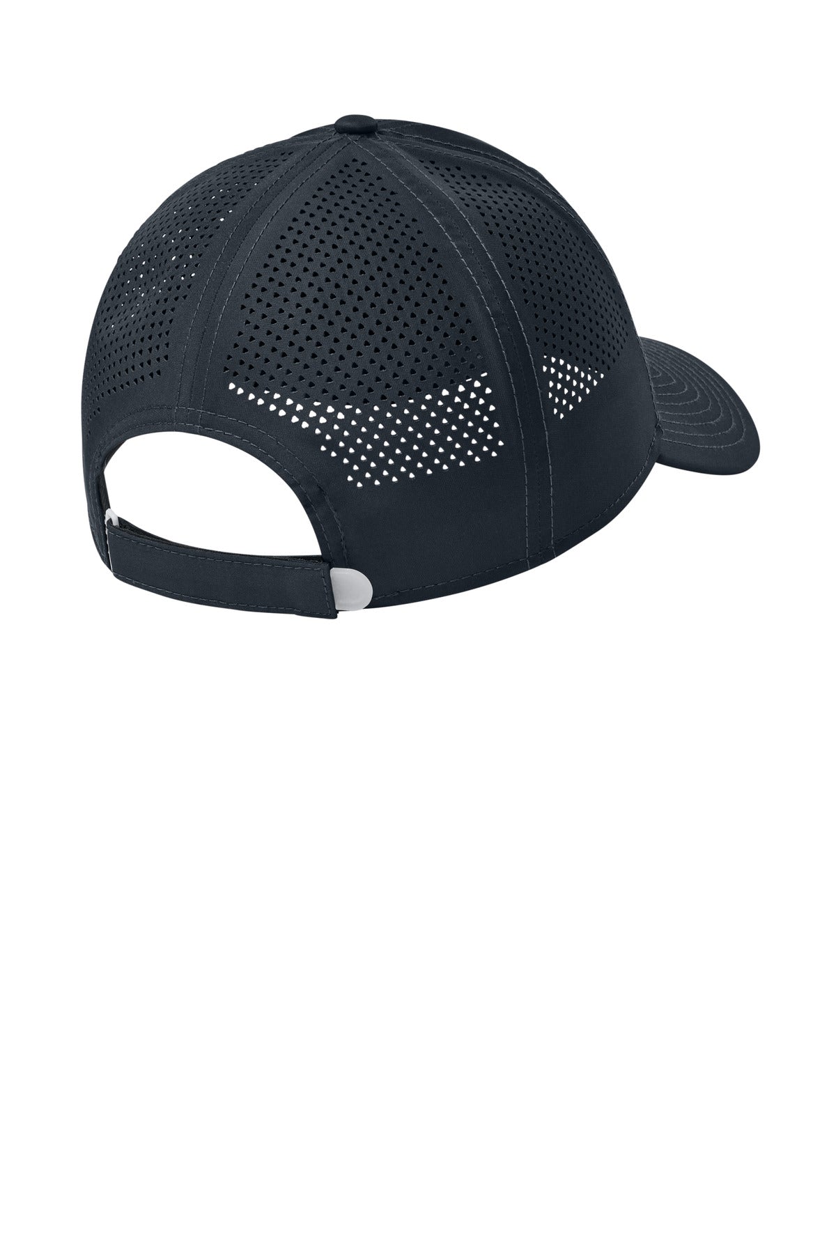 Rear View of FlagDpNavy New Era Perforated Performance Cap. NE406 plain