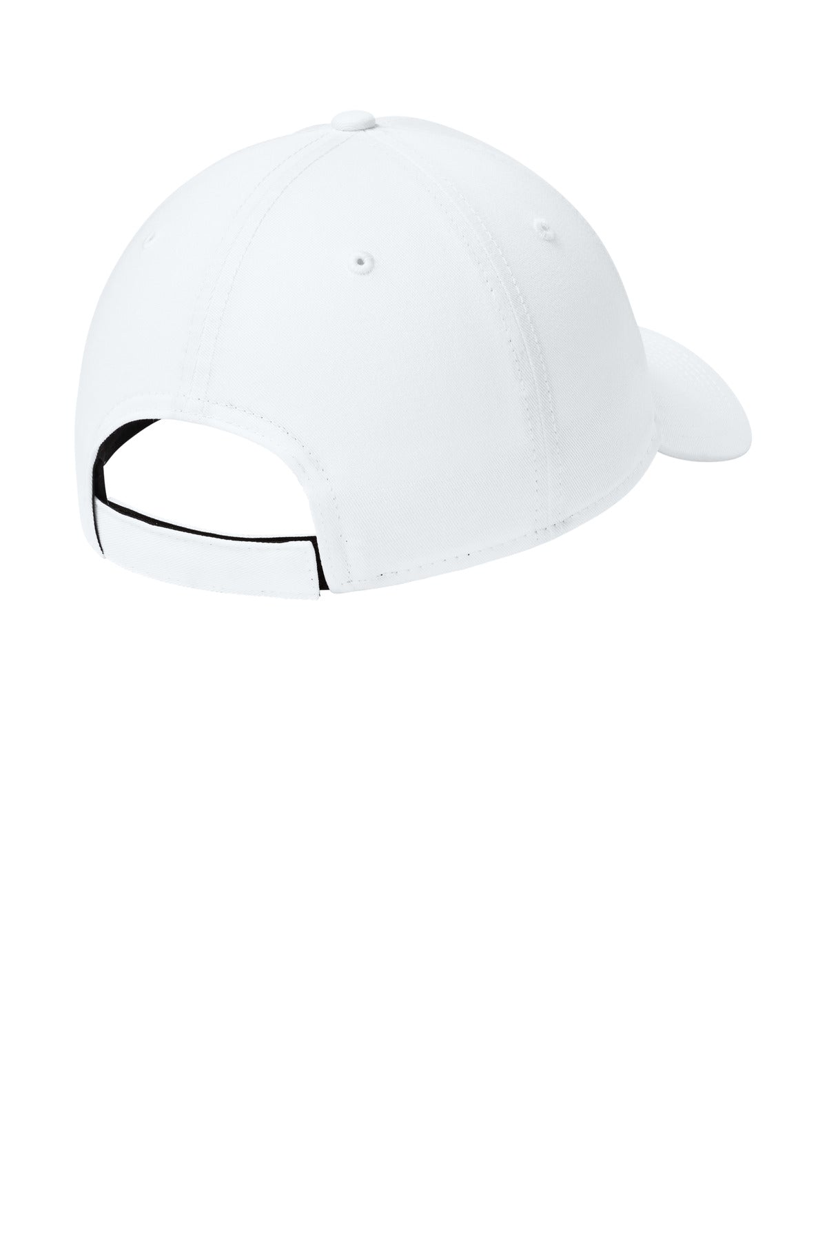 Rear View of FlagWhite New Era - Adjustable Structured Cap. NE200 plain