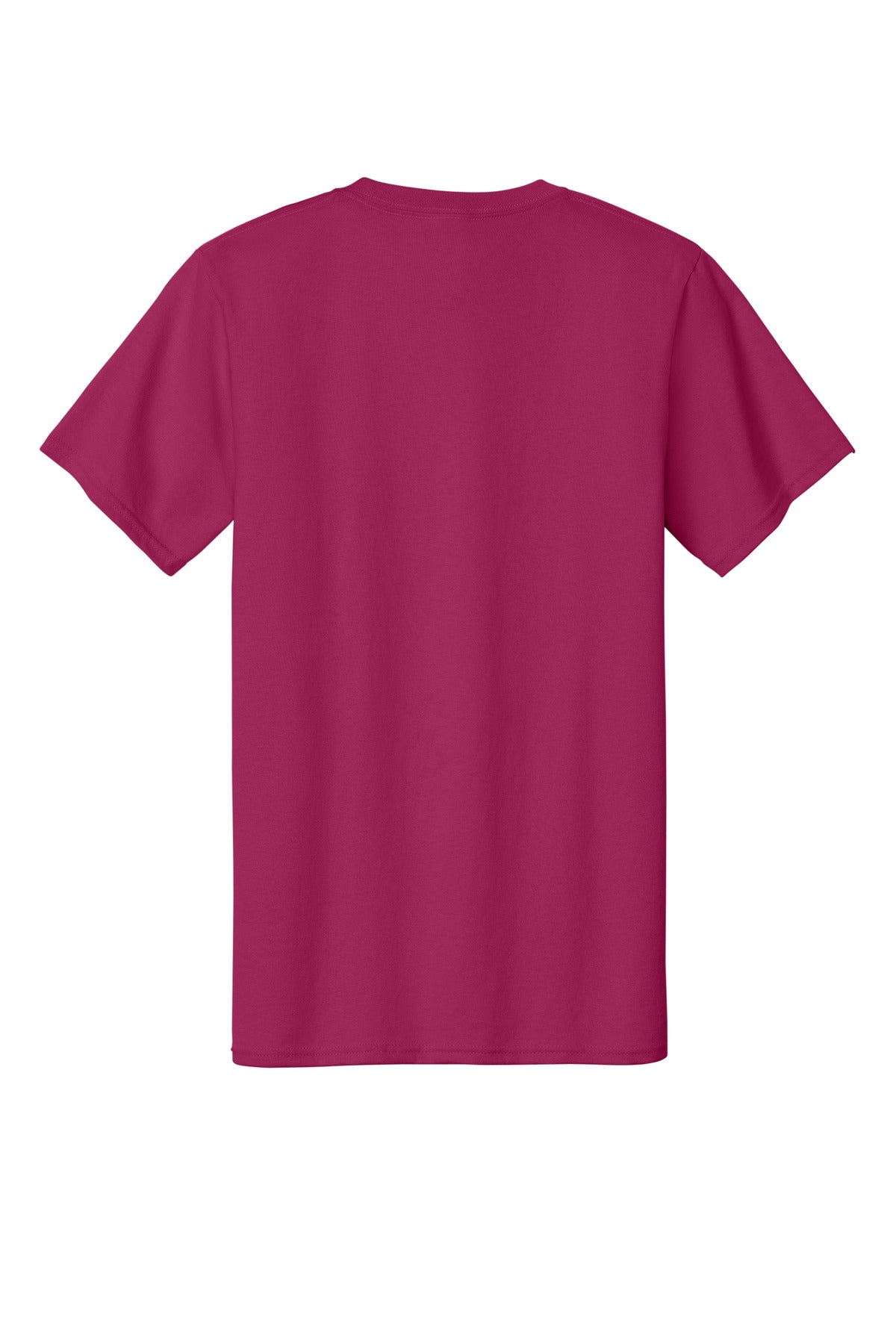 Rear View of FlushPink Port & Co Essential Tee. PC61 plain