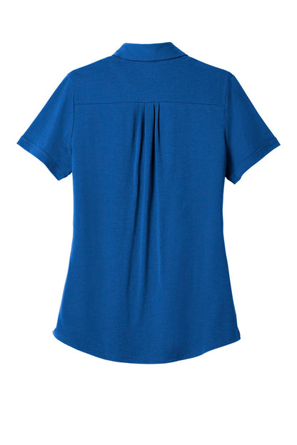 Rear View of Force Blue OGIO Women's Limit Polo. LOG138 plain