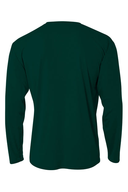 Rear View of FOREST A4 Cooling Performance Long Sleeve Tee A4N3165 plain
