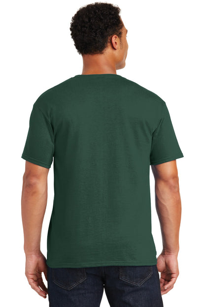 Rear View of Forest Green Jerzees - Dri-Power 50/50 Cotton/Poly T-Shirt. 29M plain