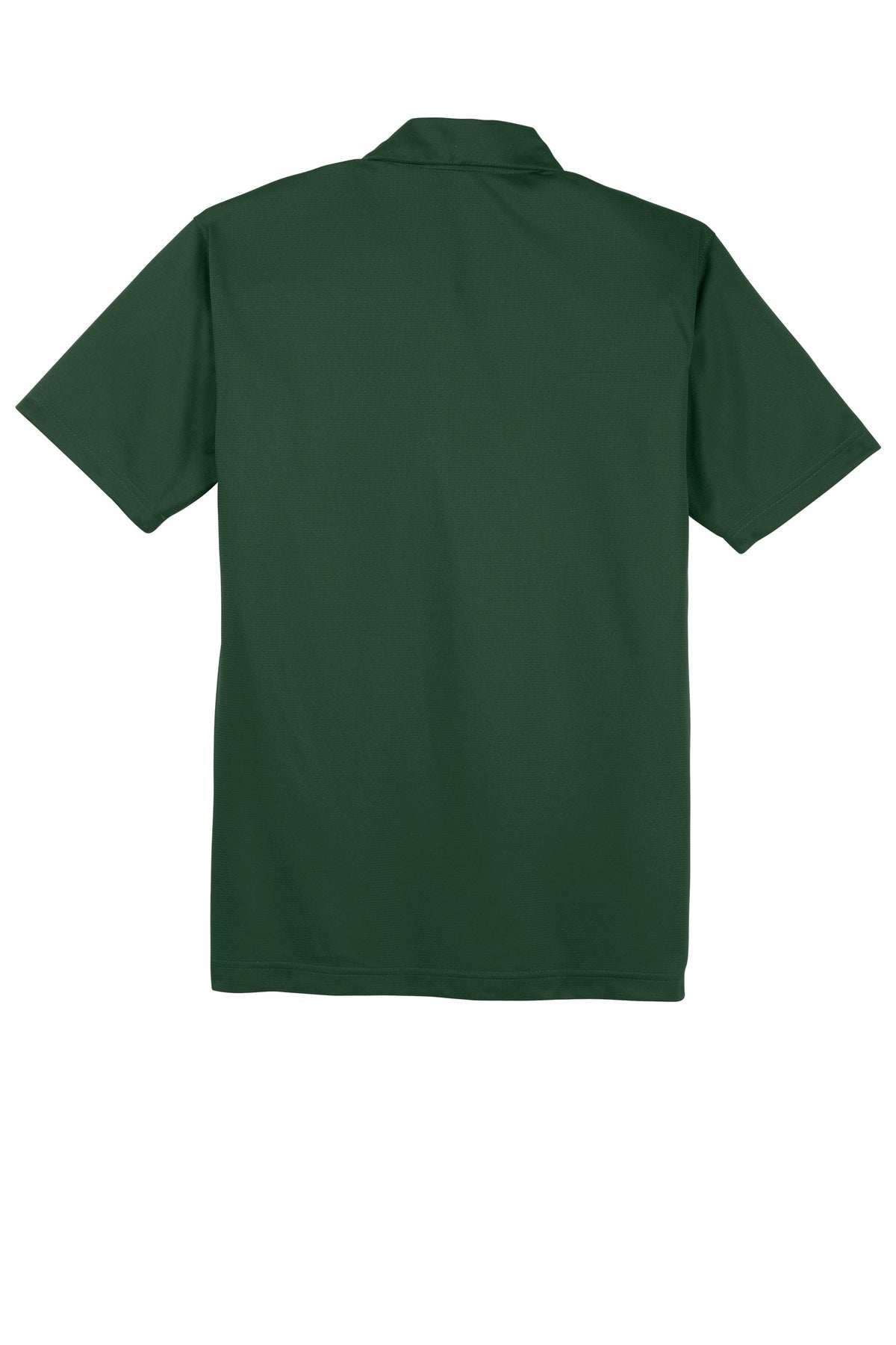 Rear View of Forest Green Sport-Tek PosiCharge Active Textured Polo. ST690 plain