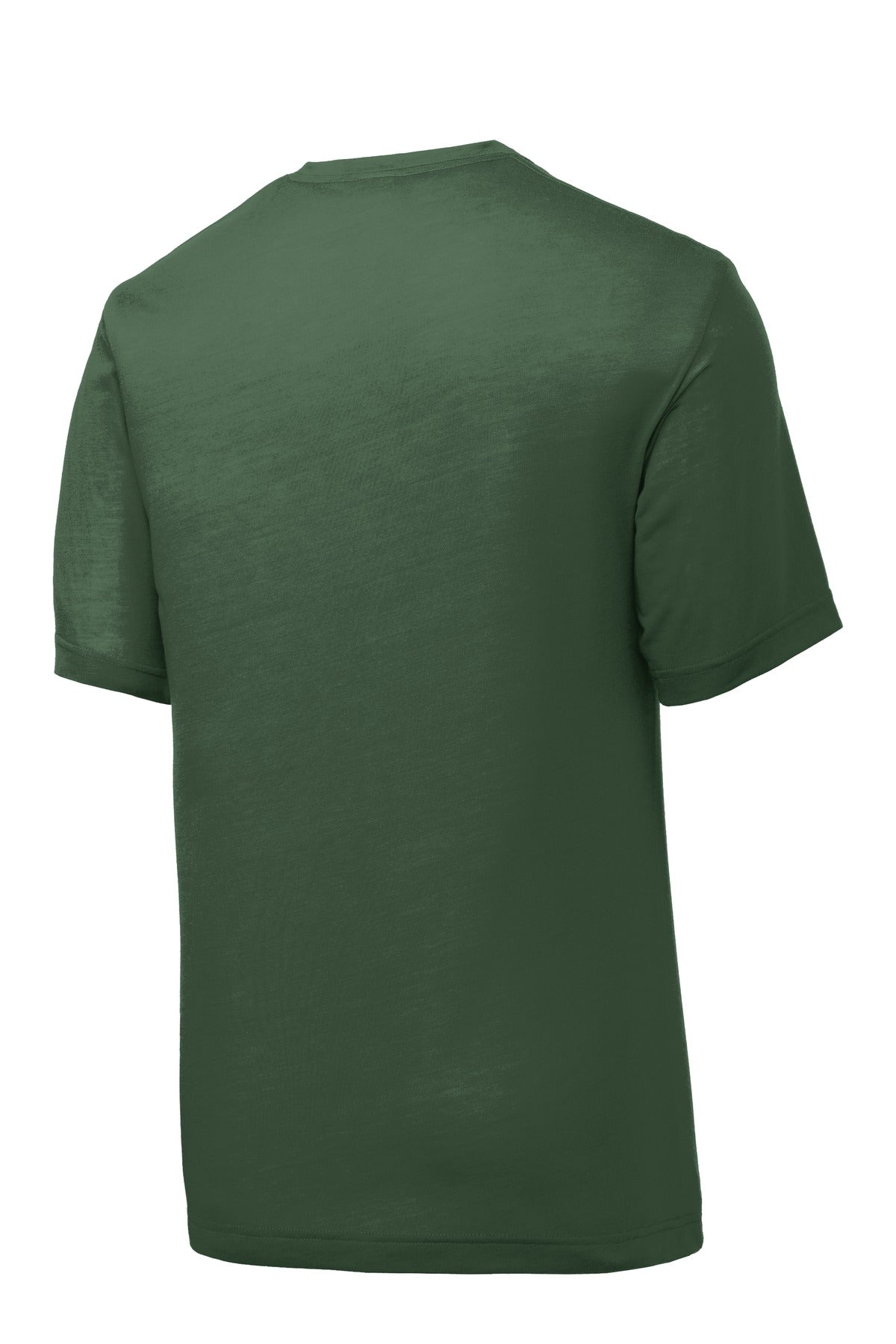 Rear View of Forest Green Sport-Tek PosiCharge Competitor Cotton Touch Tee. ST450 plain