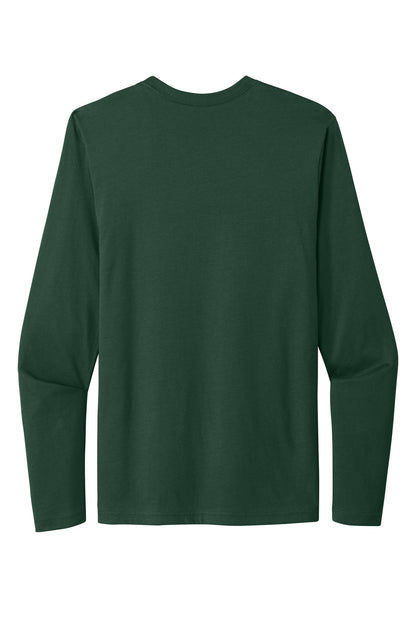Rear View of ForestGrn Next Level Apparel Cotton Long Sleeve Tee. NL3601 plain