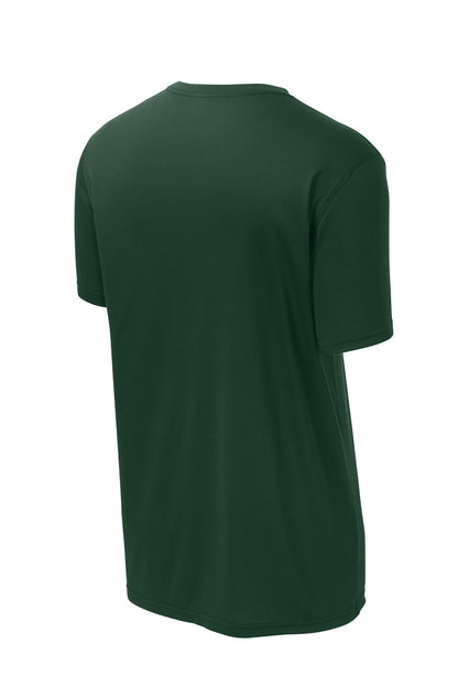 Rear View of ForestGrn Sport-Tek Echo Tee ST760 plain