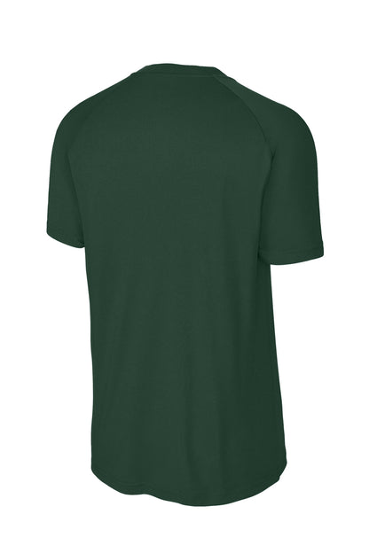 Rear View of ForestGrn Sport-Tek PosiCharge Competitor 2-Button Henley ST359 plain