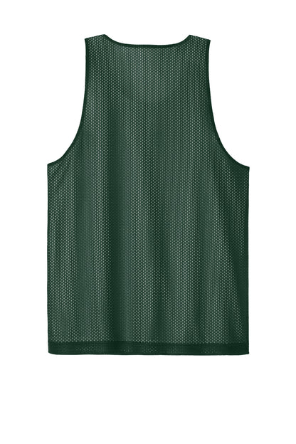 Rear View of FrGn/White Sport-Tek PosiCharge Reversible Mesh Tank ST5000 plain