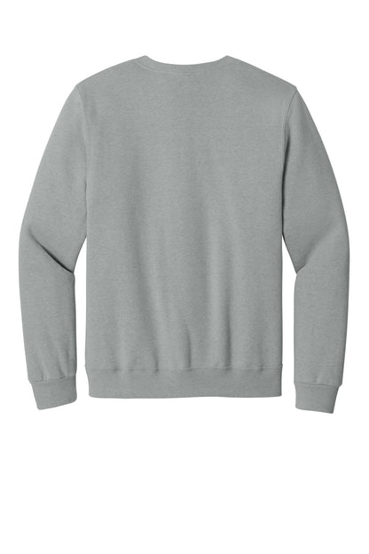 Rear View of FrstGreyHt Jerzees Eco Premium Blend Crewneck Sweatshirt 701M plain