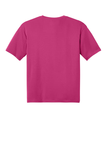Rear View of Fuchsia A4 Cooling Performance Short Sleeve Tee A4N3142 plain