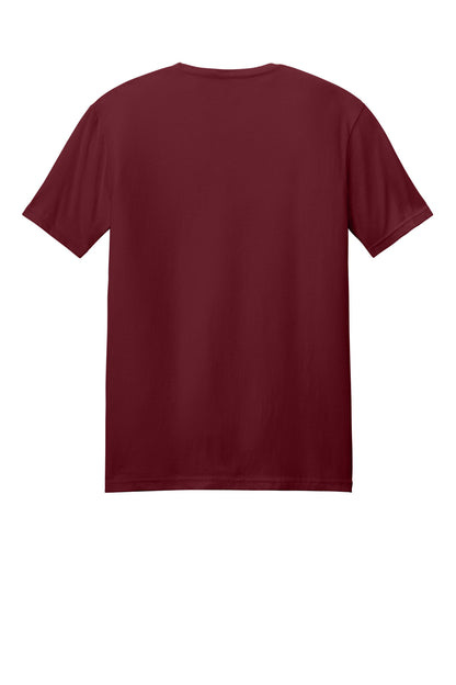 Rear View of Garnet Gildan Softstyle T-Shirt. 64000 plain