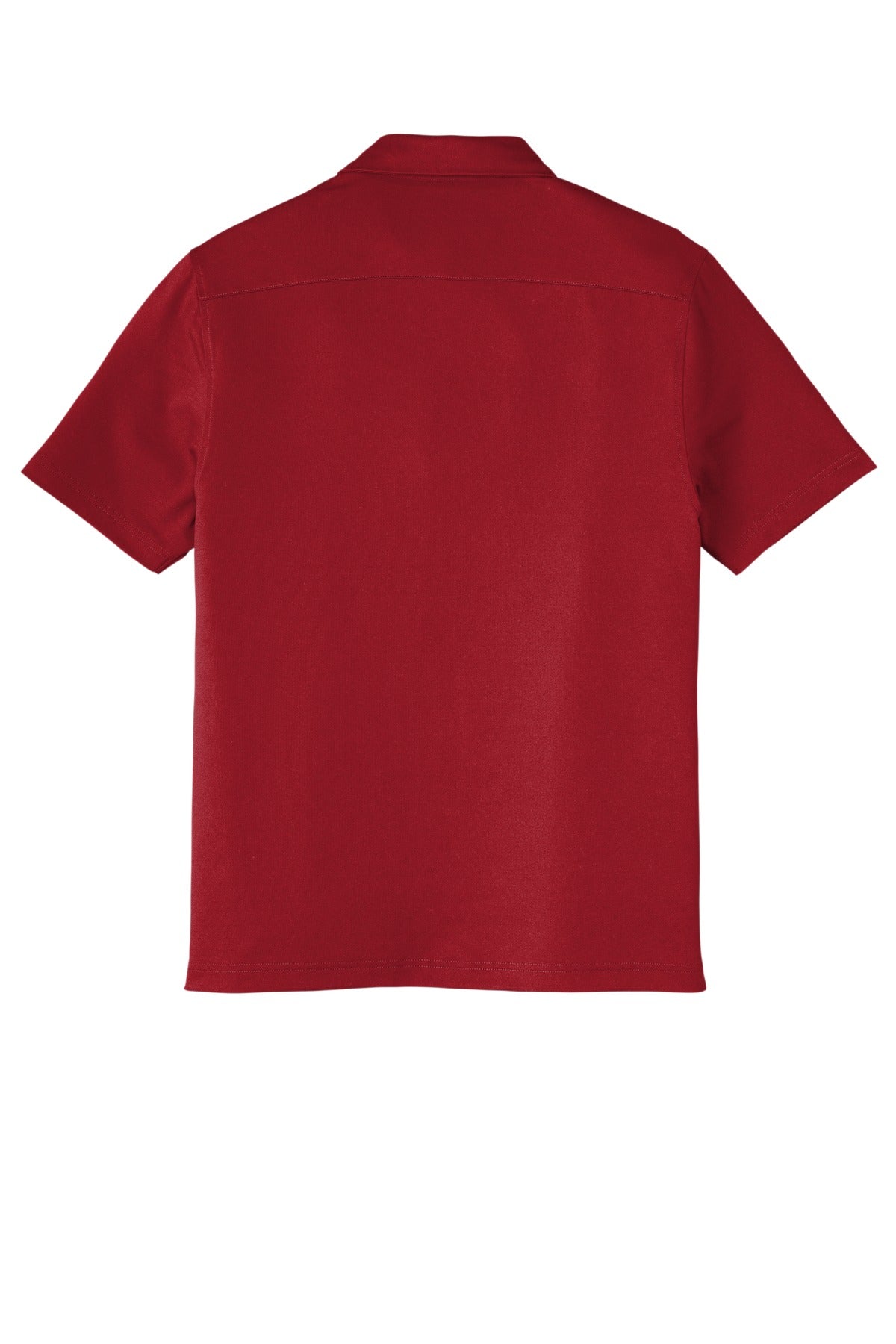 Rear View of Garnet Port Authority City Stretch Polo K682 plain
