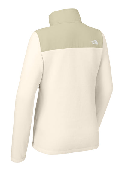 Rear View of GdnaW/Grvl The North Face Women's Highest Peak Full-Zip Fleece Jacket NF0A8BUR plain