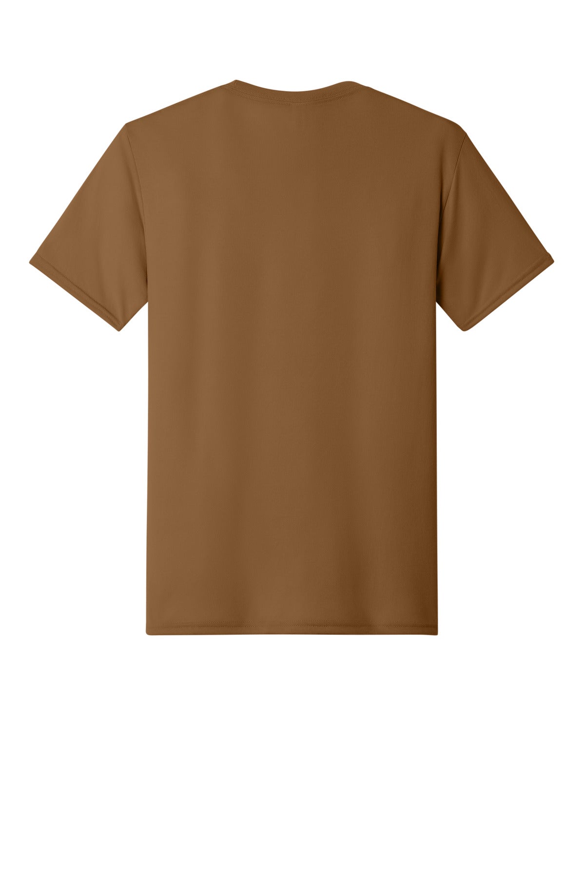 Rear View of GldnPecan Jerzees Dri-Power 100% Polyester T-Shirt. 21M plain