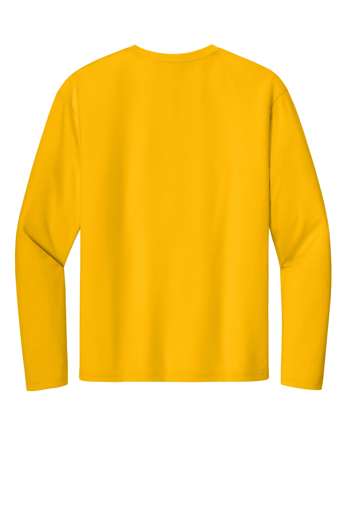 Rear View of Gold A4 Cooling Performance Long Sleeve Tee A4N3165 plain