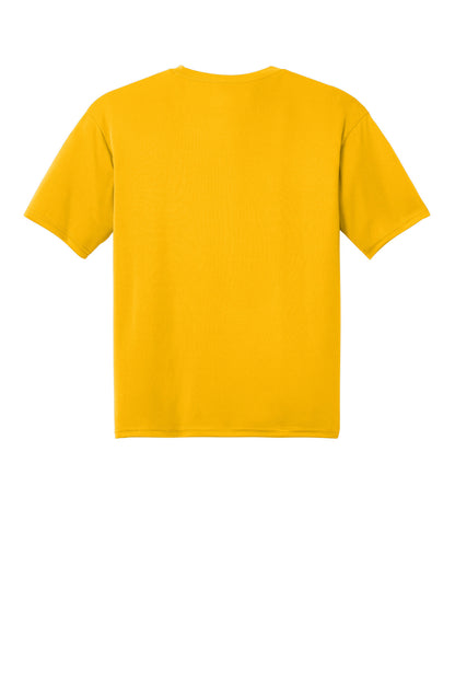 Rear View of Gold A4 Cooling Performance Short Sleeve Tee A4N3142 plain