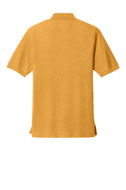 Rear View of Gold Port Authority Silk Touch Polo K500 plain
