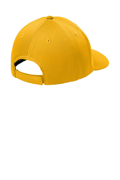 Rear View of Gold Sport-Tek Impact Mesh Stretch-Tek Adjustable Cap STC71 plain