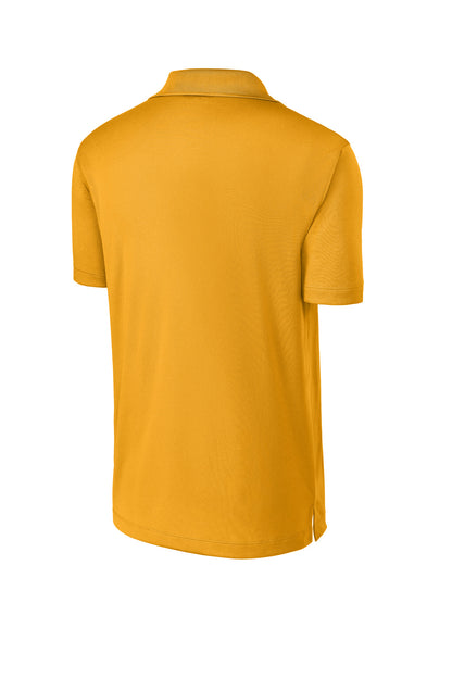 Rear View of Gold Sport-Tek Micropique Sport-Wick Polo. ST650 plain
