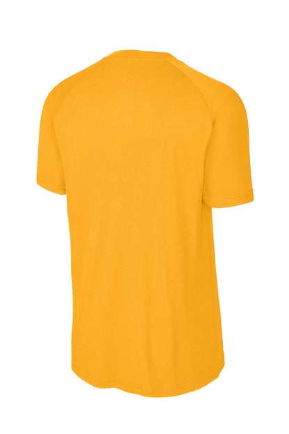 Rear View of Gold Sport-Tek PosiCharge Competitor 2-Button Henley ST359 plain
