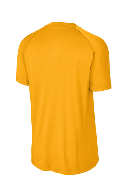 Rear View of Gold Sport-Tek PosiCharge Competitor 2-Button Henley ST359 plain