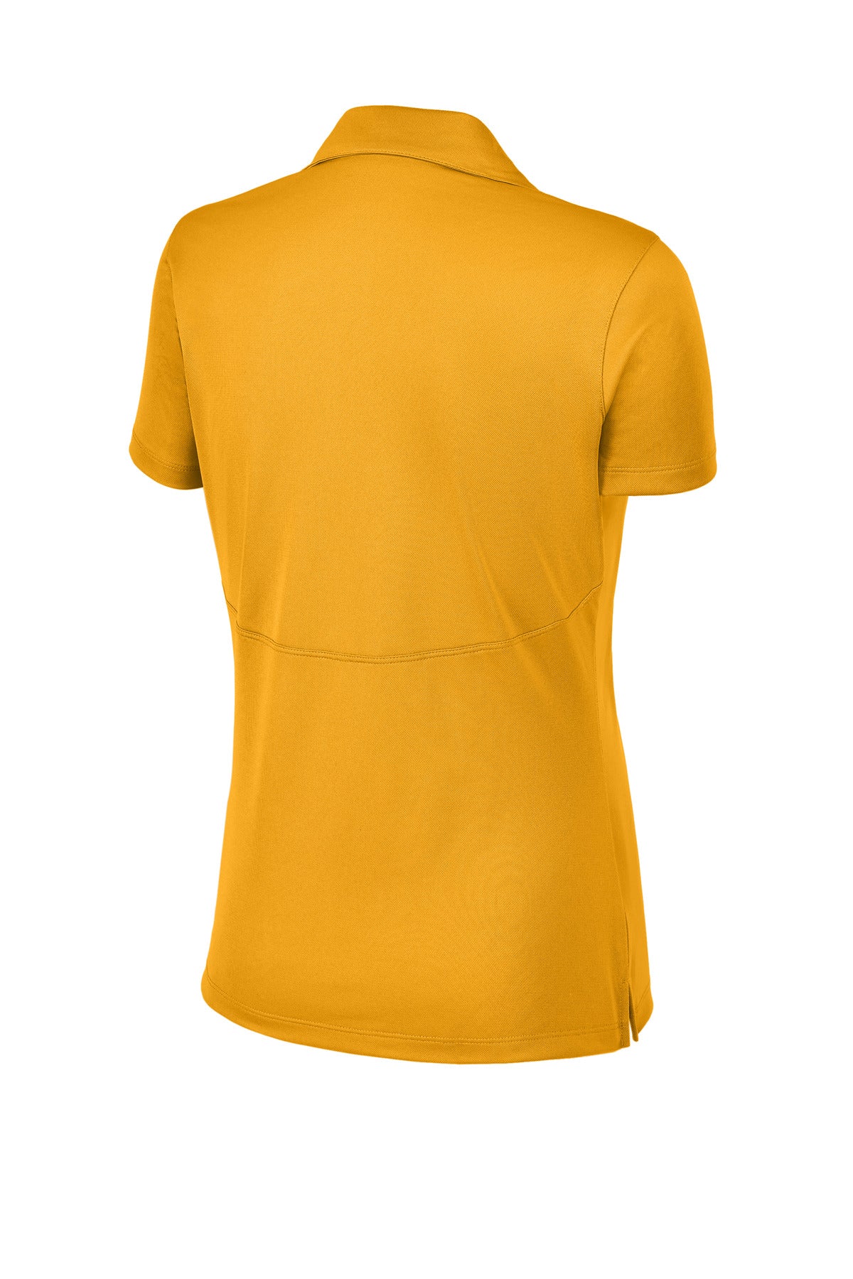 Rear View of Gold Sport-Tek Women's Micropique Sport-Wick Polo. LST650 plain