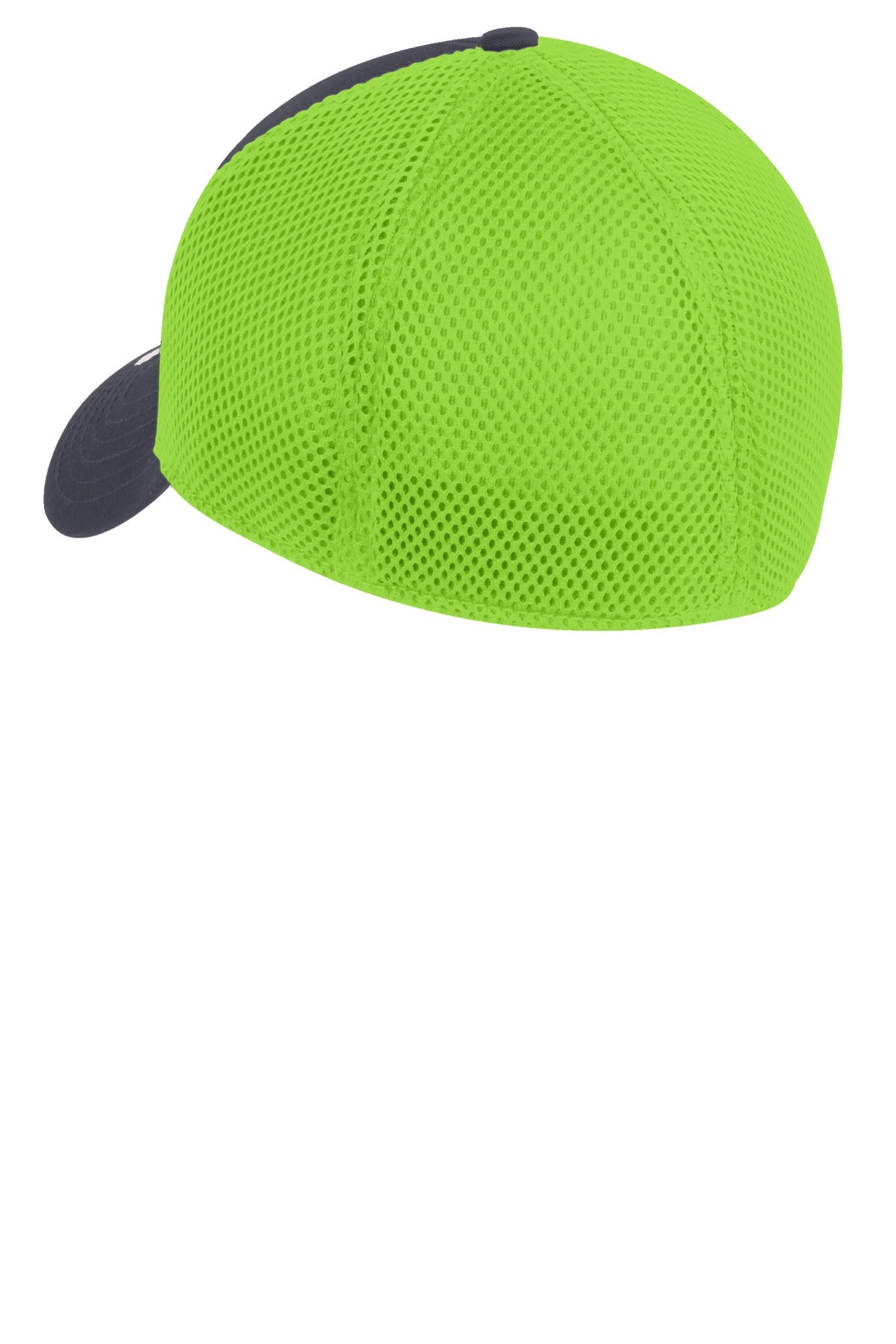 Rear View of Graph/Cyber Gn New Era - Stretch Mesh Cap. NE1020 plain