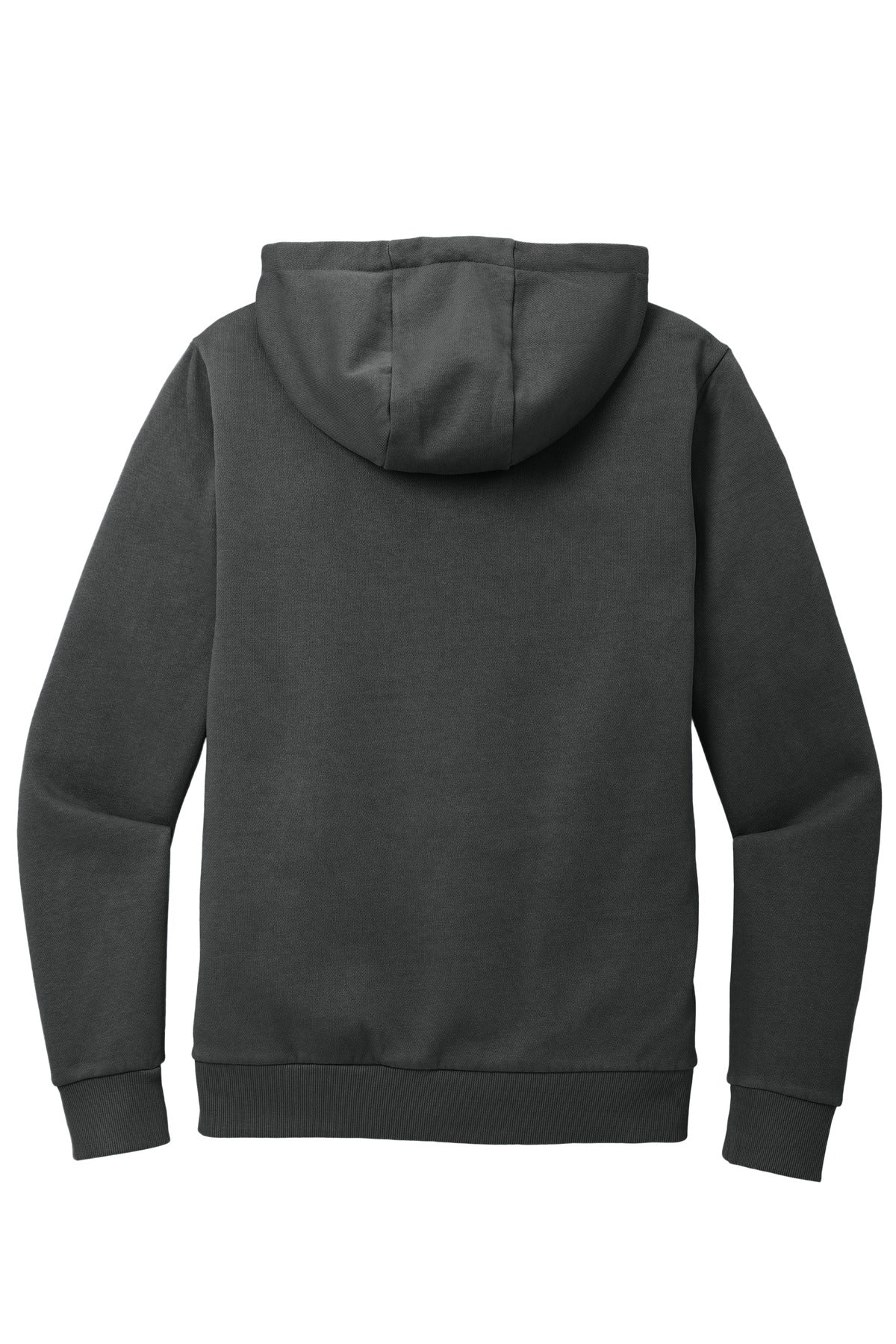 Rear View of Graphite District Wash Fleece Hoodie DT2200 plain