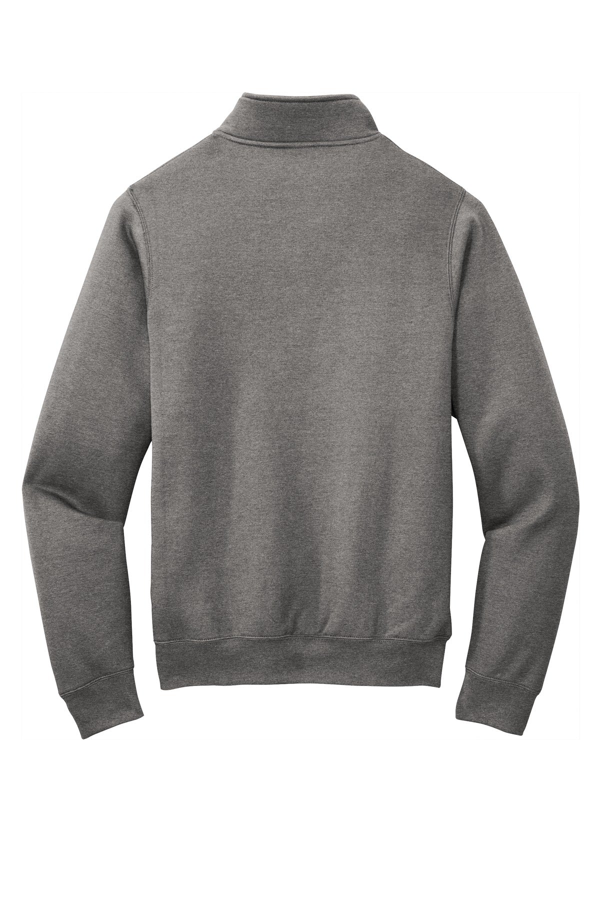Rear View of Graphite Hthr Port & Co Core Fleece 1/4-Zip Pullover Sweatshirt PC78Q