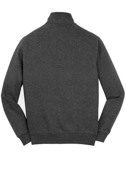 Rear View of Graphite Hthr Sport-Tek Full-Zip Sweatshirt. ST259 plain