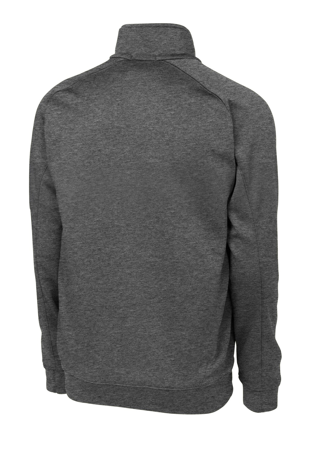 Rear View of Graphite Hthr Sport-Tek Tech Fleece 1/4-Zip Pullover. F247 plain