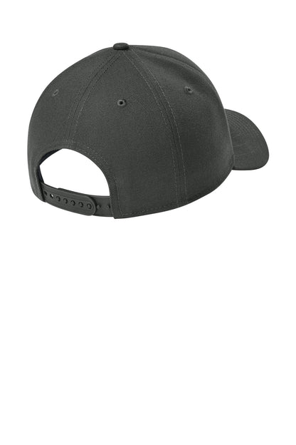 Rear View of Graphite New Era A-Frame Snapback Cap NE211 plain