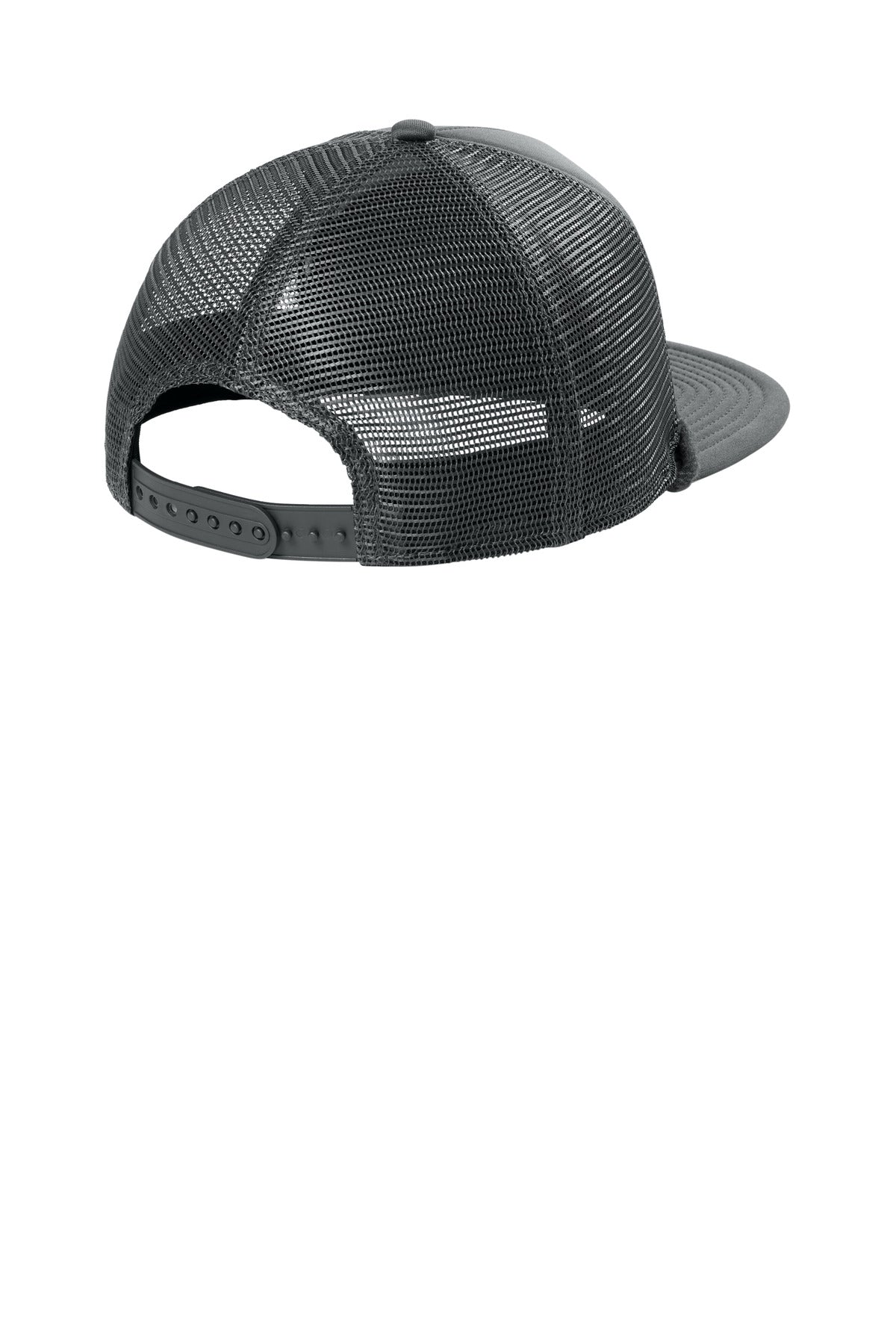Rear View of Graphite New Era Foam Rope Trucker Cap NE410 plain