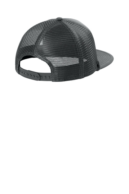 Rear View of Graphite New Era Foam Rope Trucker Cap NE410 plain