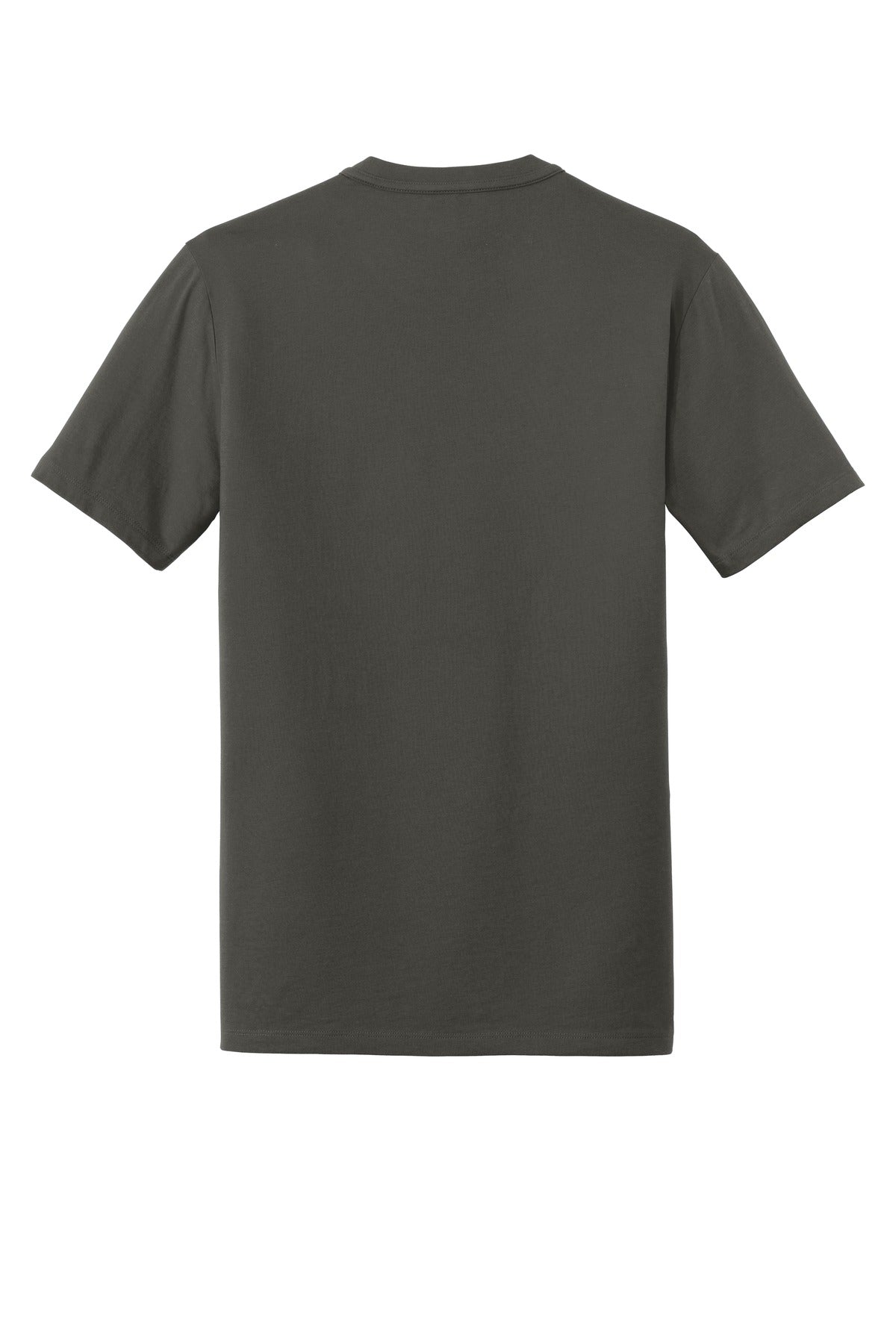 Rear View of Graphite New Era Heritage Blend Crew Tee. NEA100 plain