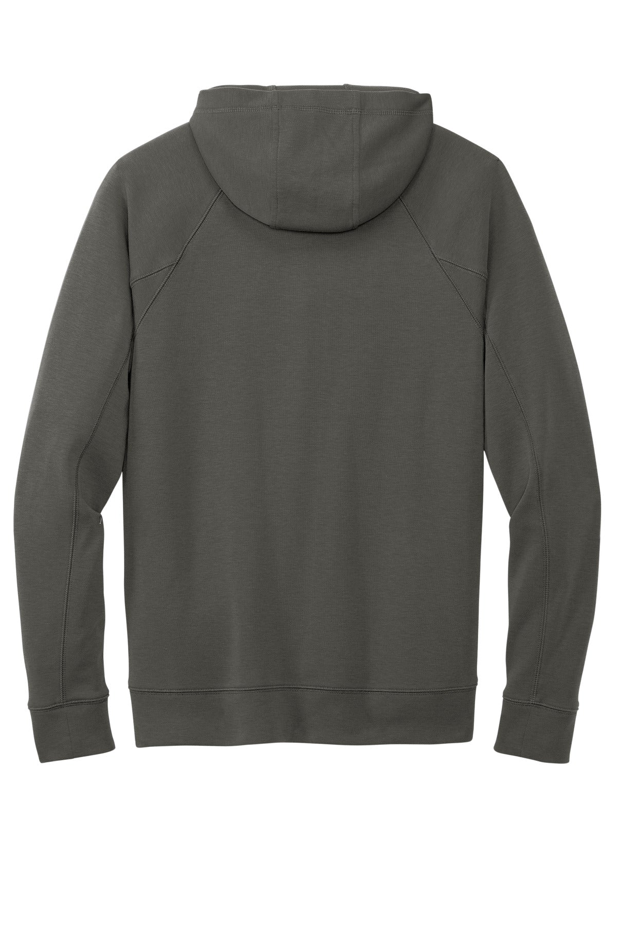 Rear View of Graphite New Era STS 1/4-Zip Hoodie NEA541 plain