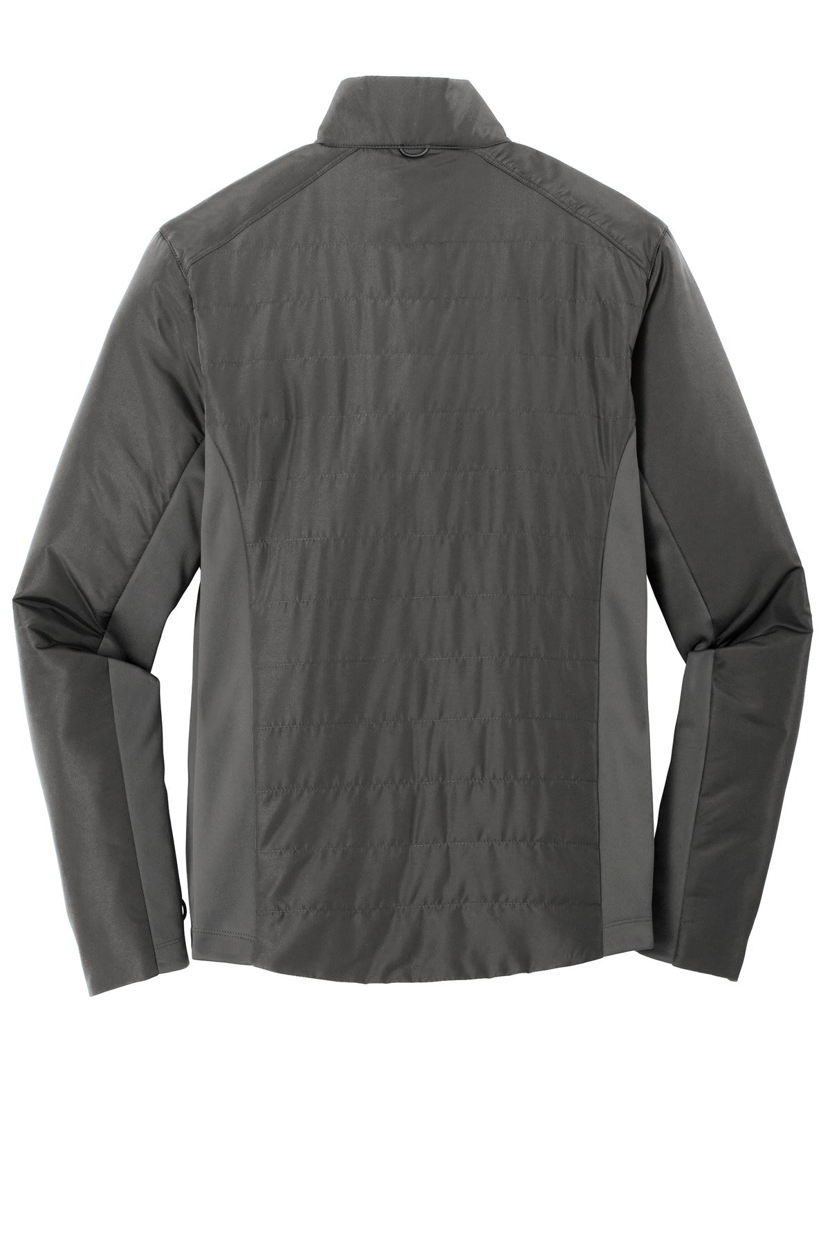Rear View of Graphite Port Authority Collective Insulated Jacket. J902 plain