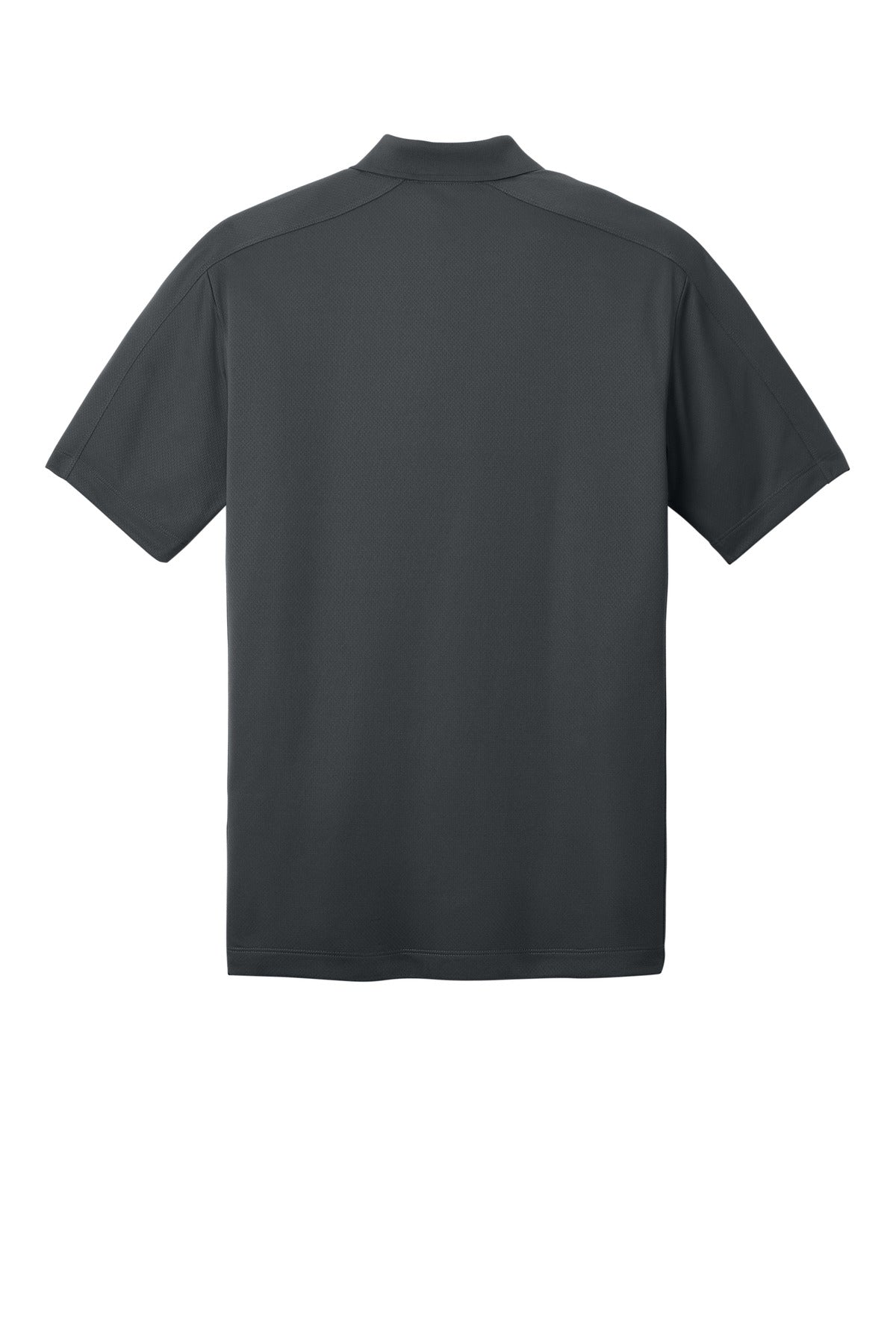 Rear View of Graphite Port Authority Diamond Jacquard Polo. K569 plain