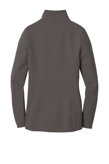 Rear View of Graphite Port Authority Women's Collective Soft Shell Jacket. L901 plain