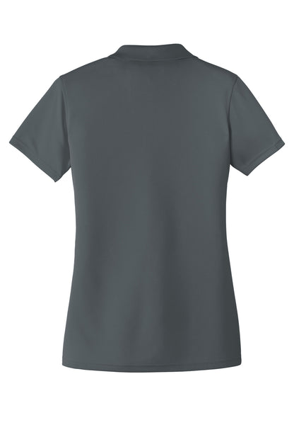 Rear View of Graphite Port Authority Women's Dry Zone UV Micro-Mesh Polo. LK110 plain