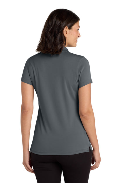 Rear View of Graphite Port Authority Women's Dry Zone UV Micro-Mesh Polo. LK110 plain