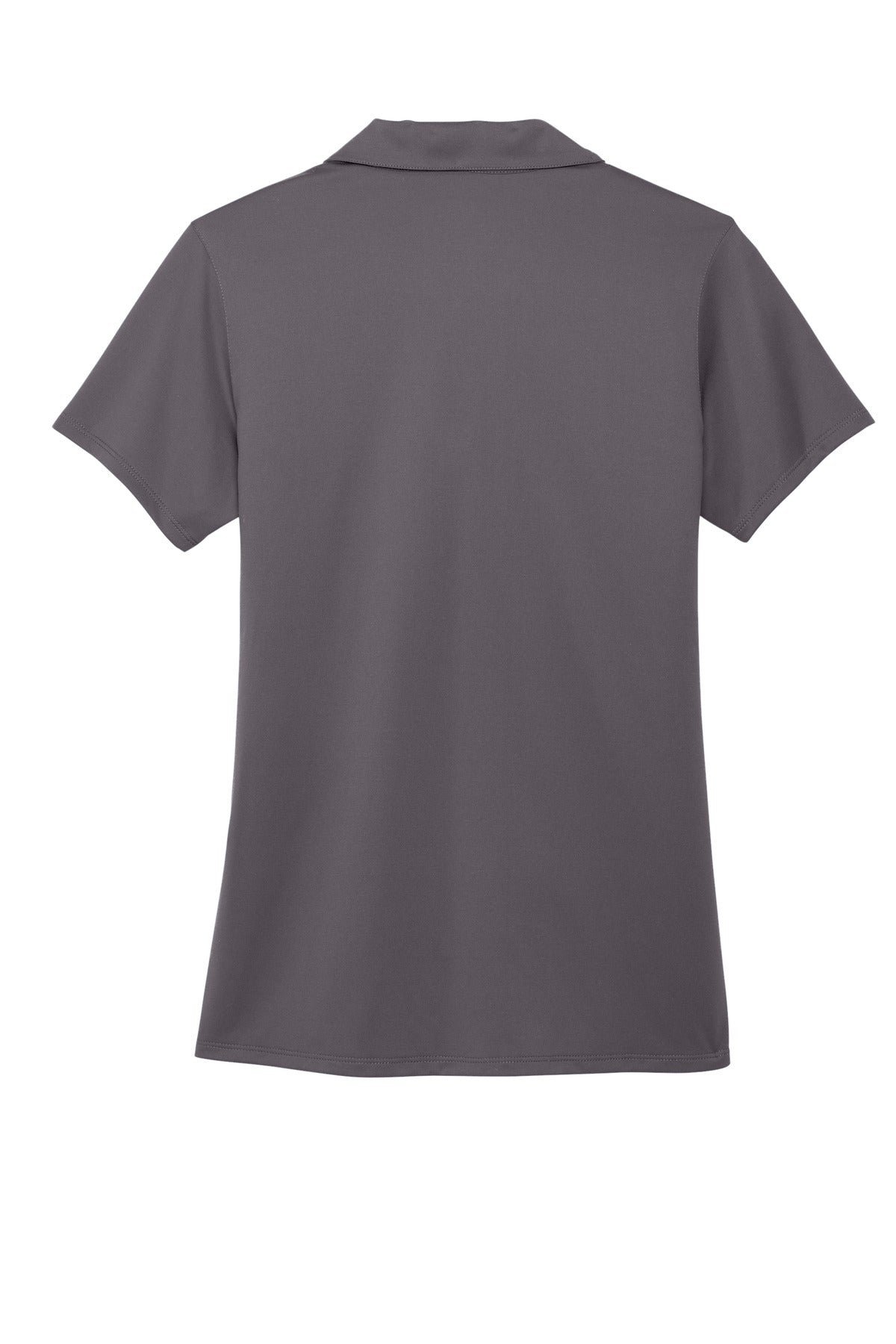Rear View of Graphite Port Authority Women's Performance Staff Polo LK398 plain